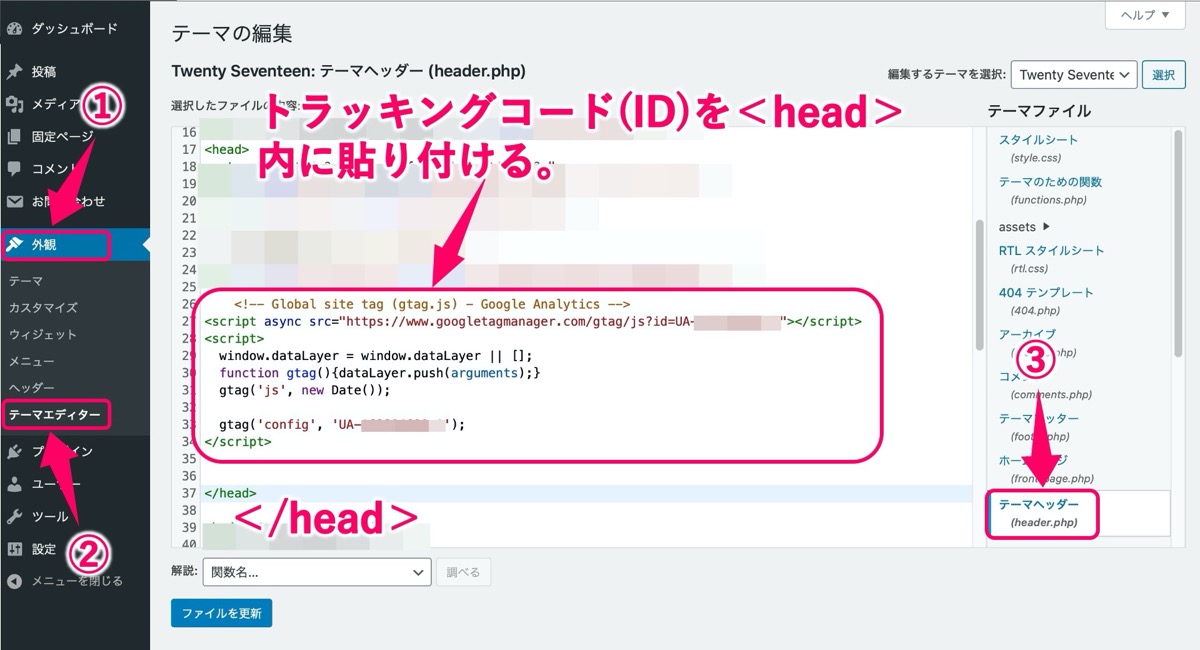 ワードプレス-ID設置