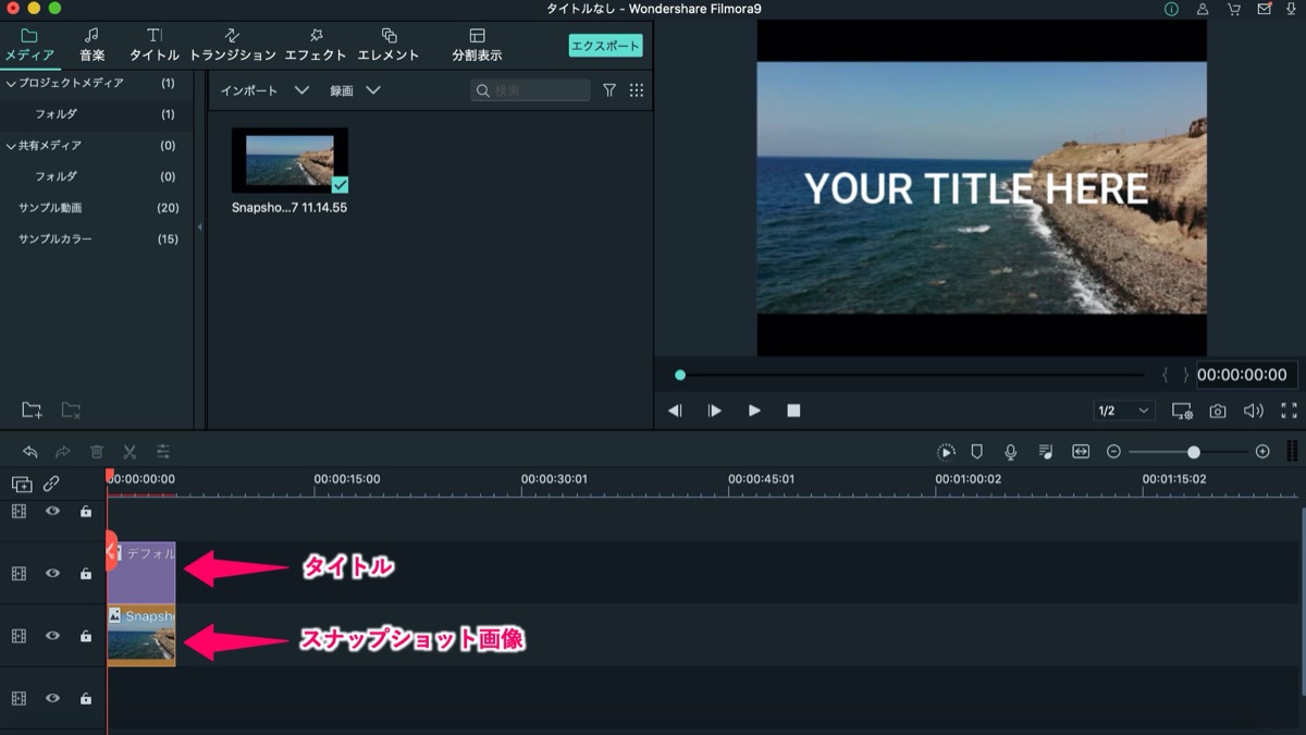 snap shot &title