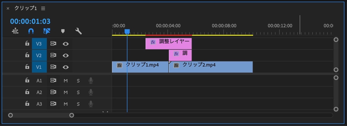 調整レイヤー(2つ)の追加