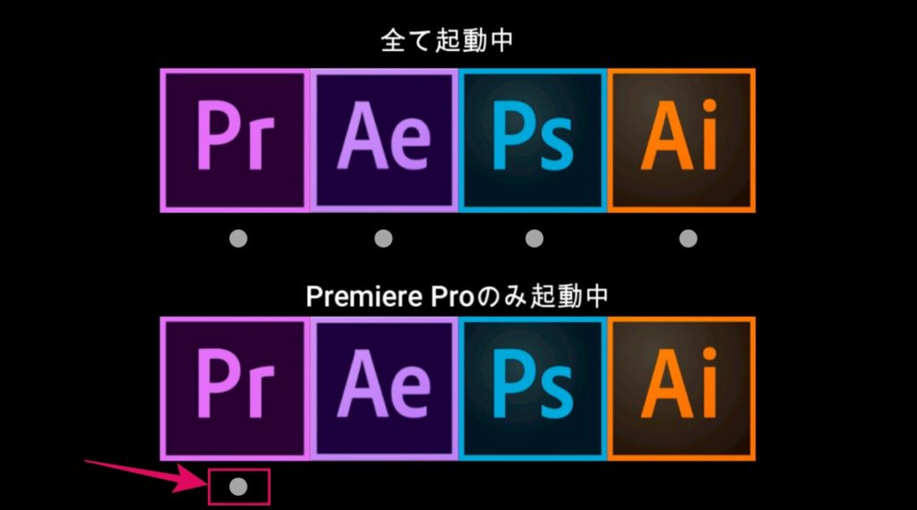 アプリの起動を削除