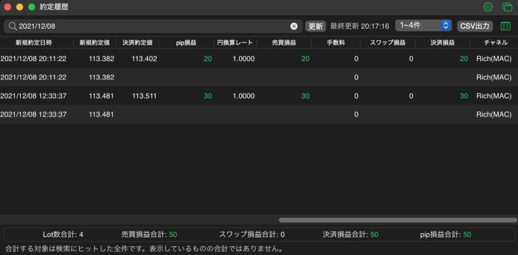 7日目：売買実績