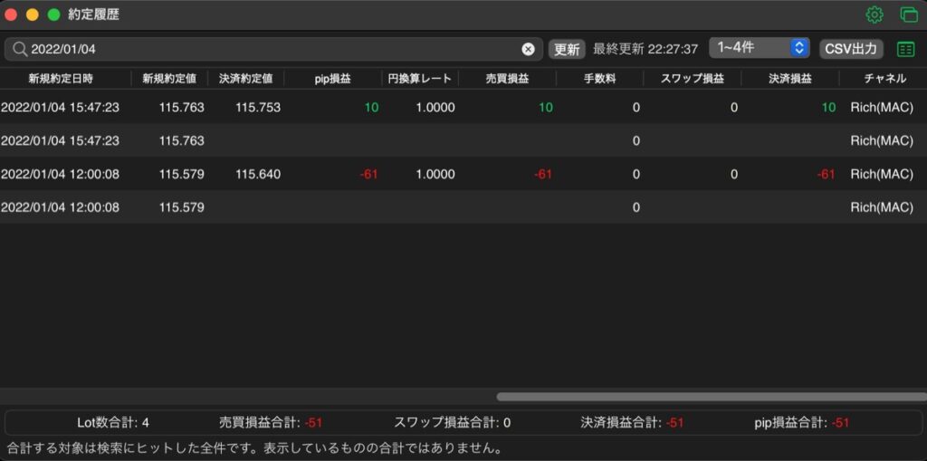 34日目-売買実績