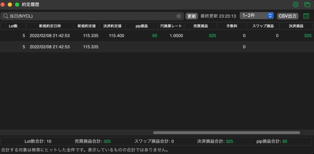 69日目-売買実績