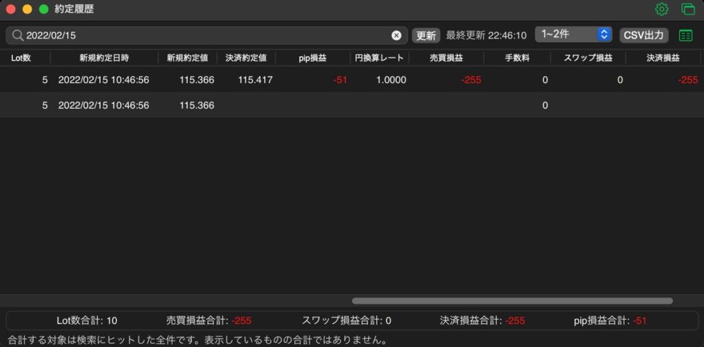 76日目-売買実績