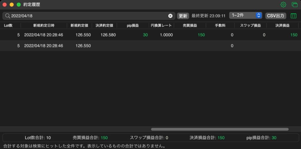 138日目-売買実績